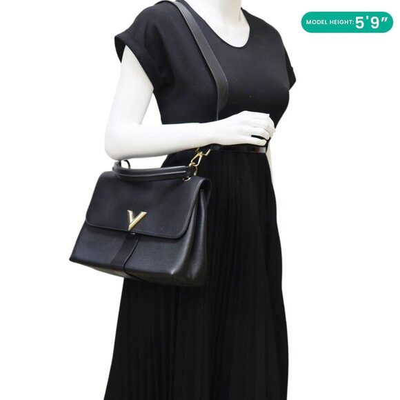 Louis Vuitton  Very One Handle Monogram Leather Shoulder Bag Black - Picture 2 of 12